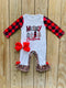 Bowtism Merry Christmas Romper with Matching Bow - Bowtism